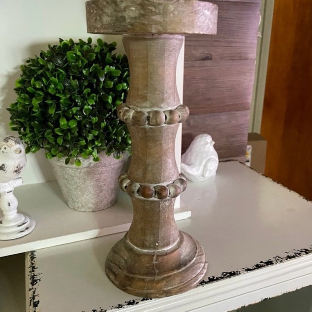 Farmhouse/ Country Brown Candle Holder like NEW